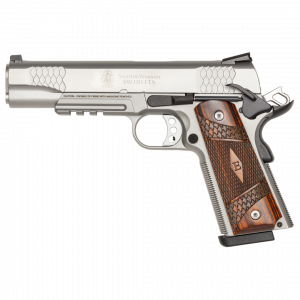 sw1911 e series tactical rail s/s gls bead .45 auto 5in 8rnd sao