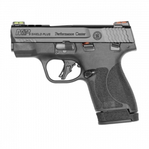 pc m&p 9 shield plus fiber optics sights ported thumb safety blk 9mm luger 3.1in 10/13rnd