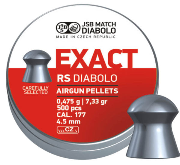 JSB Diabolo Exact RS .177 4.52 mm 7.3 Grain Pellets 500 Pack