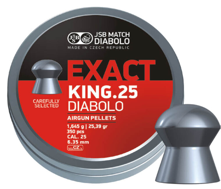 JSB Exact King .25 6.35 mm 25.4 Grain Pellets 150 Pack