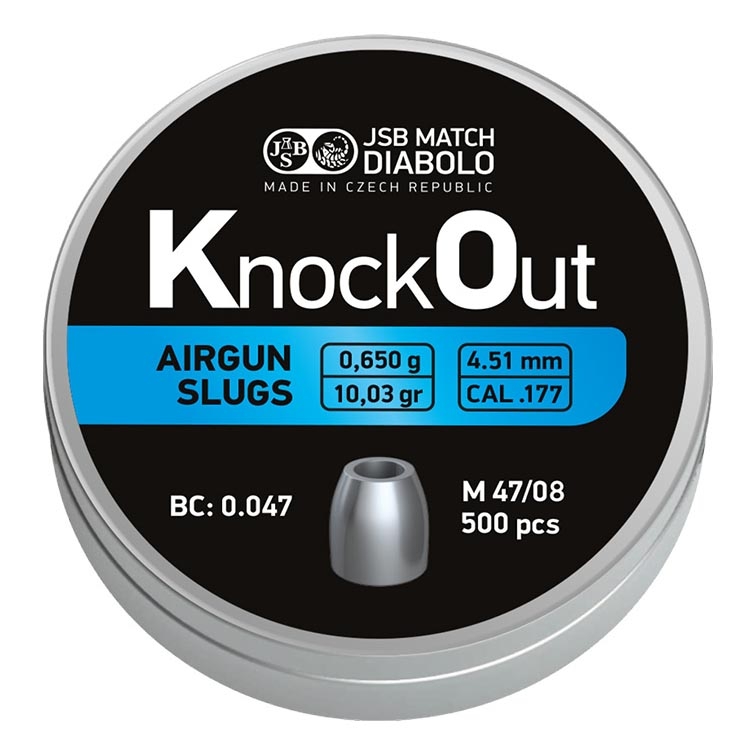 JSB Knockout .177 4.52 mm 13.4 Grain Slugs 400 Pack